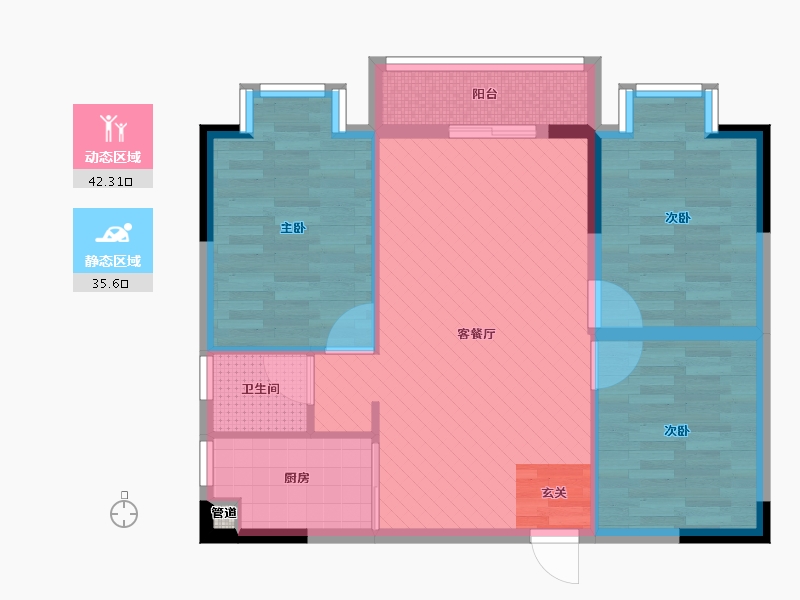 海南省-儋州市-洋浦-69.09-户型库-动静分区