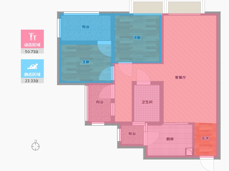 四川省-成都市-首创娇子一号-63.33-户型库-动静分区