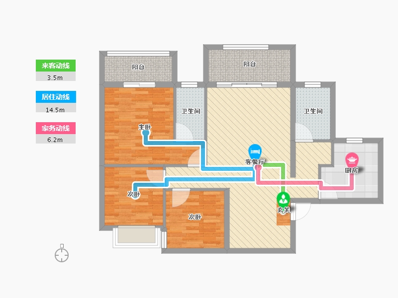 湖南省-衡阳市-鸿源广场-88.29-户型库-动静线