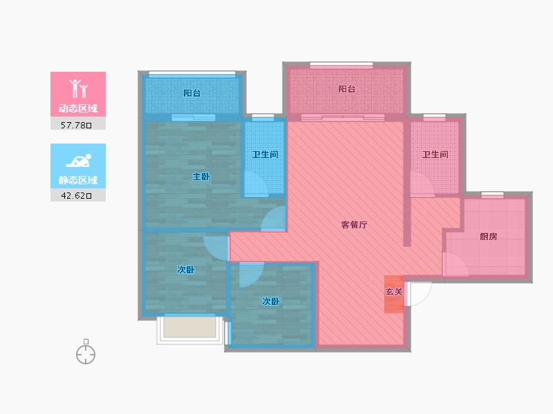 湖南省-衡阳市-鸿源广场-88.29-户型库-动静分区