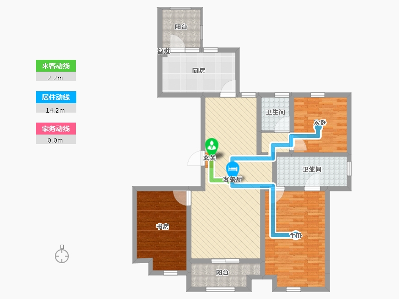 山东省-聊城市-莘县皇行小区-98.68-户型库-动静线