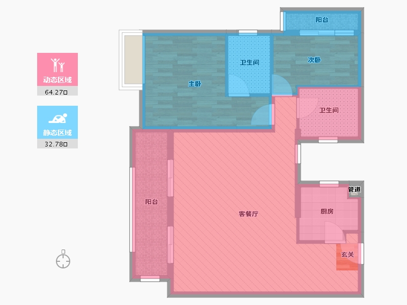 福建省-莆田市-保利城-85.60-户型库-动静分区