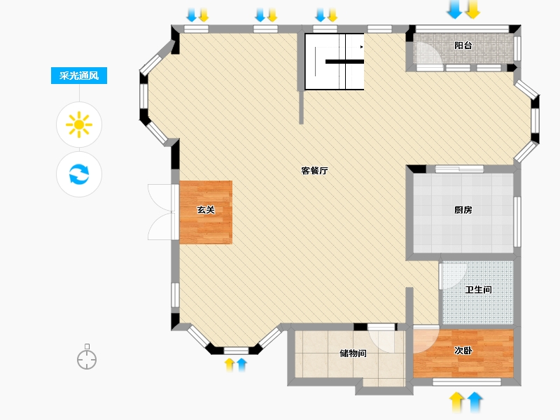 辽宁省-沈阳市-兴城-112.01-户型库-采光通风