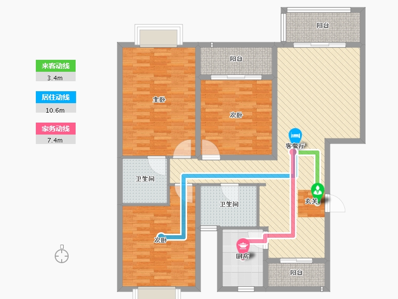 江苏省-盐城市-金色水岸-111.00-户型库-动静线