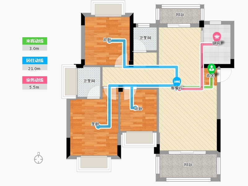 江西省-上饶市-干越壹号-84.76-户型库-动静线