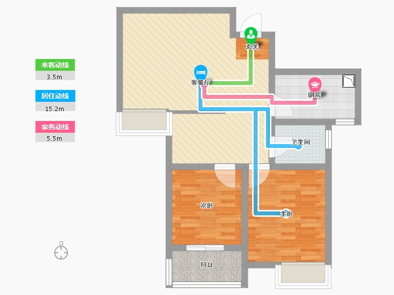 河南省-郑州市-新家园-63.80-户型库-动静线