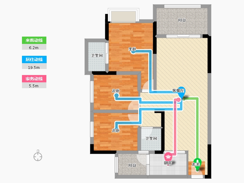 重庆-重庆市-香江国际港湾-85.21-户型库-动静线