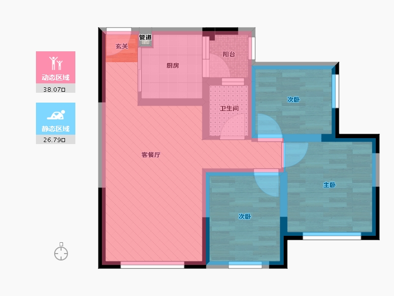 四川省-成都市-翔宇榜样-55.44-户型库-动静分区