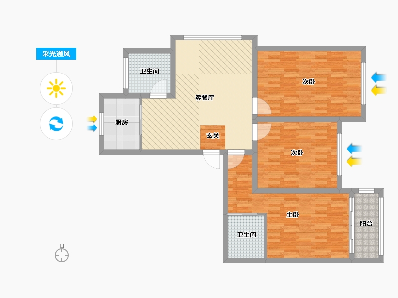 浙江省-台州市-云西小区-97.29-户型库-采光通风