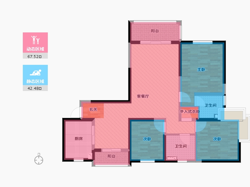 上海-上海市-绿地世家-95.14-户型库-动静分区