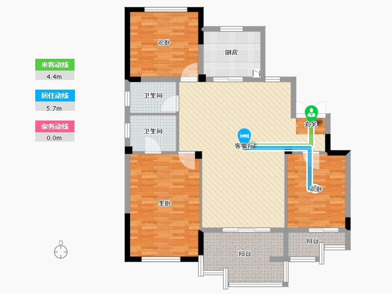 浙江省-嘉兴市-中粮吴越首府-111.66-户型库-动静线