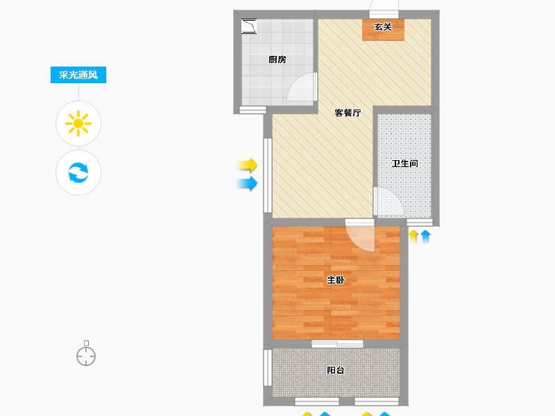 江苏省-连云港市-香江丽景-47.00-户型库-采光通风