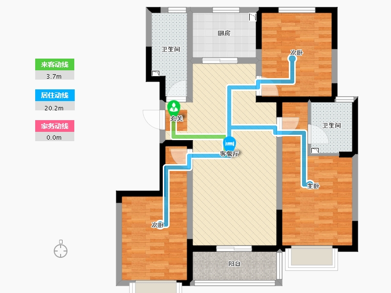 山西省-阳泉市-利鸿佳苑-87.15-户型库-动静线