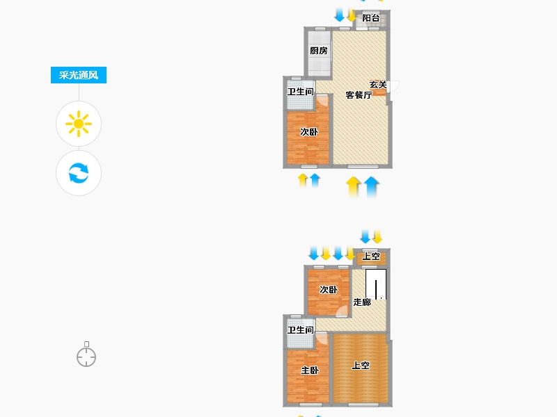 黑龙江省-大庆市-银河太阳城-124.86-户型库-采光通风