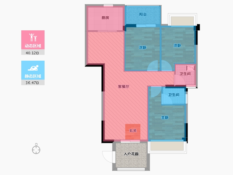 广东省-汕头市-柏悦-72.59-户型库-动静分区