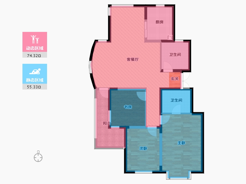 浙江省-嘉兴市-金都佳苑-115.01-户型库-动静分区