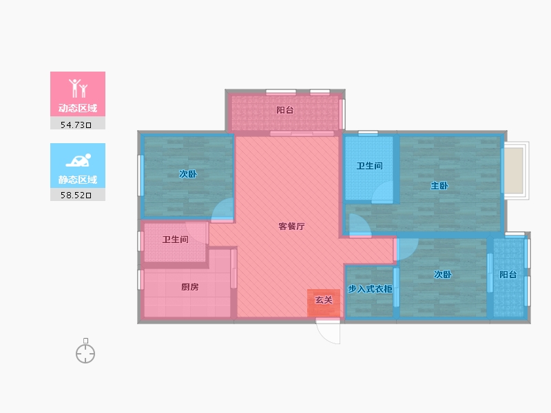 江苏省-苏州市-星光天地-98.56-户型库-动静分区