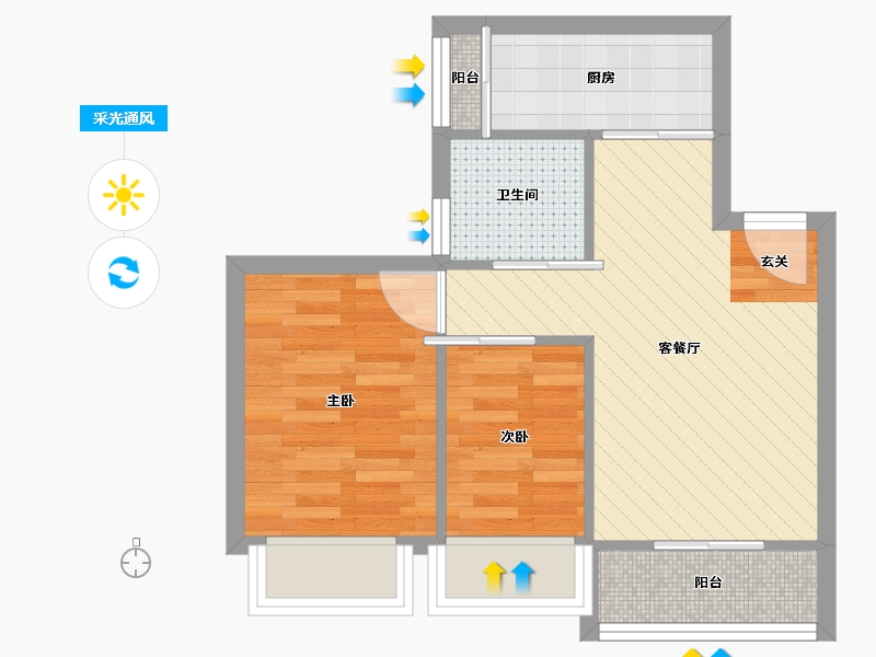 广东省-深圳市-丽港湾-43.08-户型库-采光通风