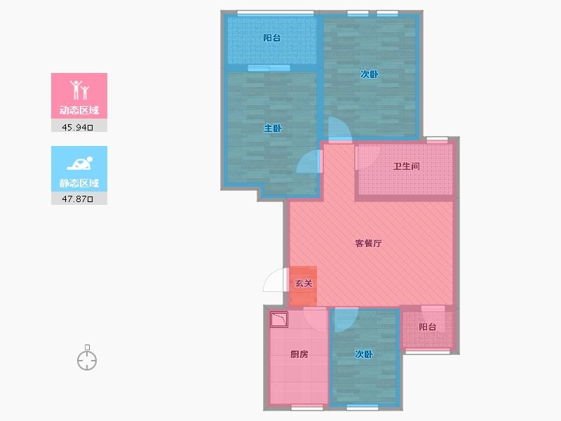 北京-北京市-中央名府-82.15-户型库-动静分区