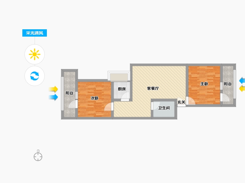 湖北省-武汉市-关西小区-21栋-67.20-户型库-采光通风