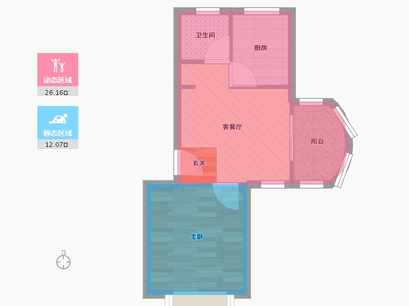 上海-上海市-浦发绿城901弄-33.34-户型库-动静分区