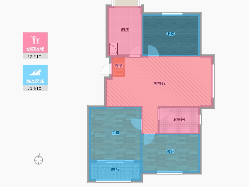 山东省-烟台市-官庄豪庭-94.00-户型库-动静分区