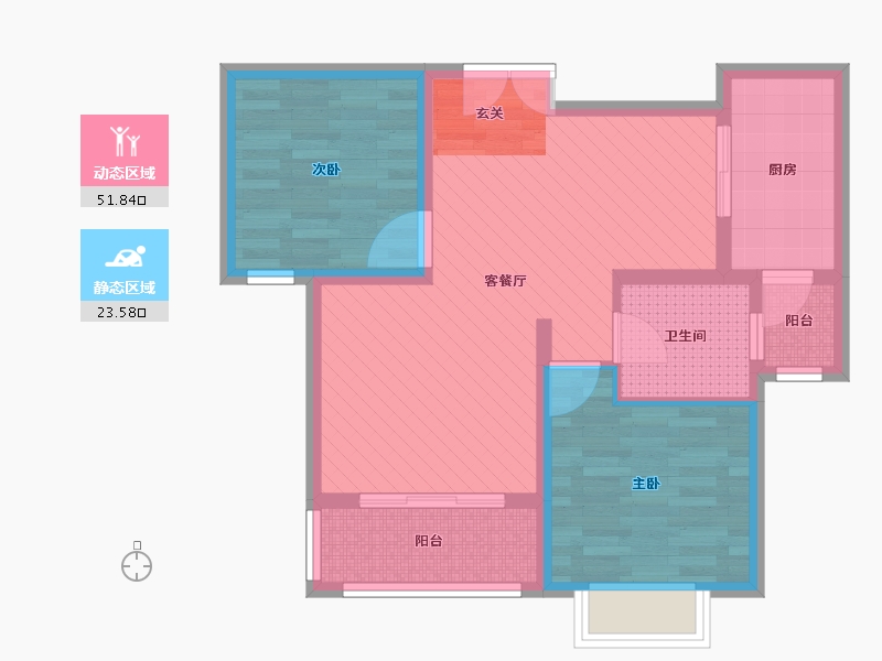 山东省-莱芜市-凤凰园-65.17-户型库-动静分区