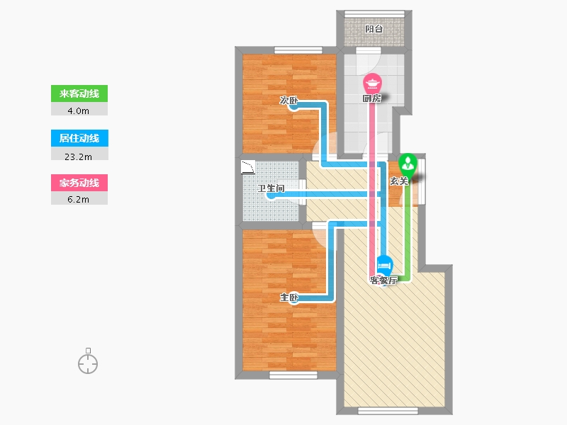 河北省-唐山市-金瑞国际-65.17-户型库-动静线