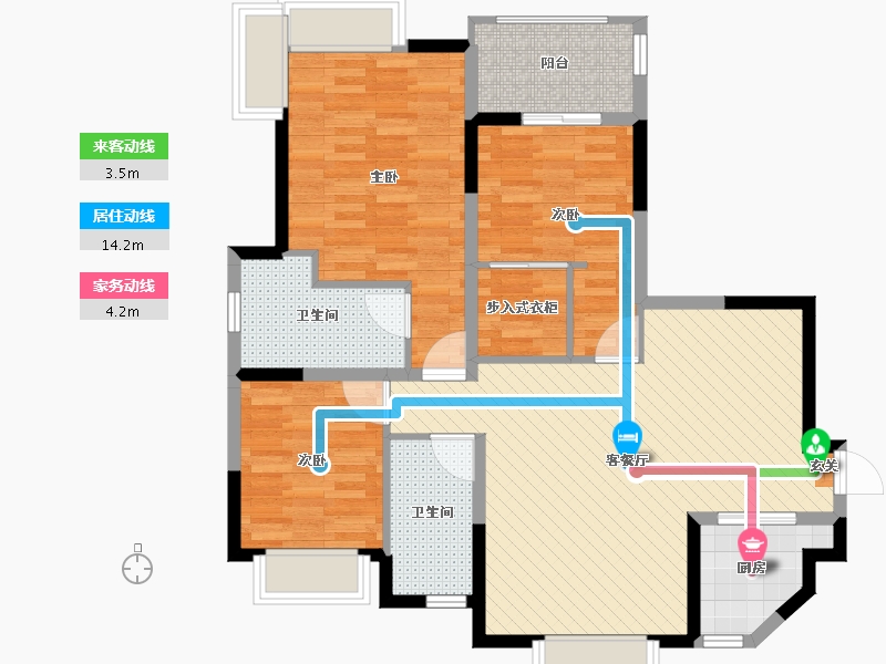 江苏省-南京市-西堤国际-94.05-户型库-动静线