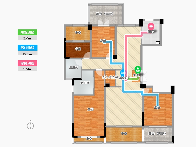 浙江省-金华市-浦阳一号-175.00-户型库-动静线