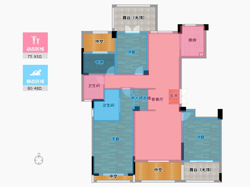 浙江省-金华市-浦阳一号-175.00-户型库-动静分区