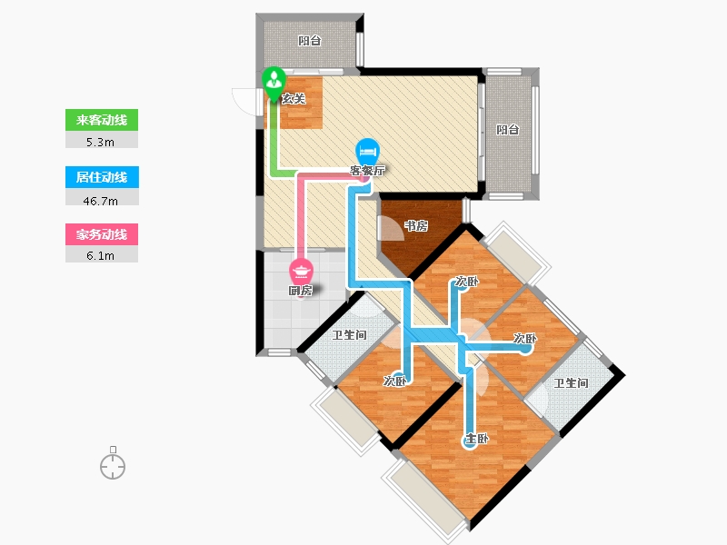 广西壮族自治区-贵港市-翰林世家二期-112.29-户型库-动静线