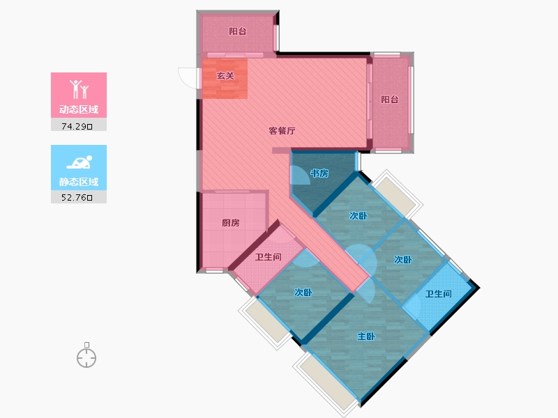 广西壮族自治区-贵港市-翰林世家二期-112.29-户型库-动静分区