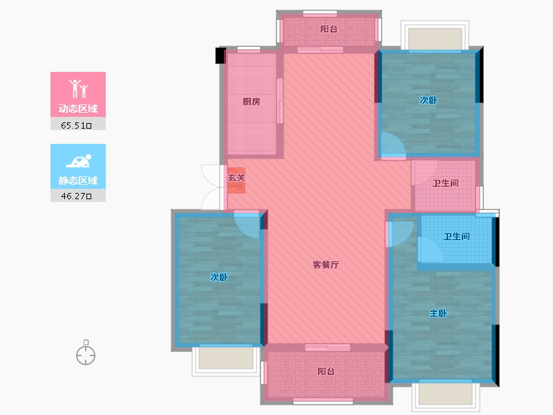 江西省-上饶市-锦绣花园-97.65-户型库-动静分区