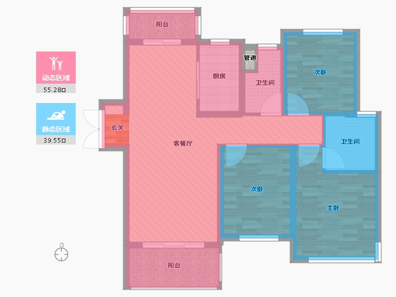 江西省-宜春市-新力帝泊湾-83.00-户型库-动静分区