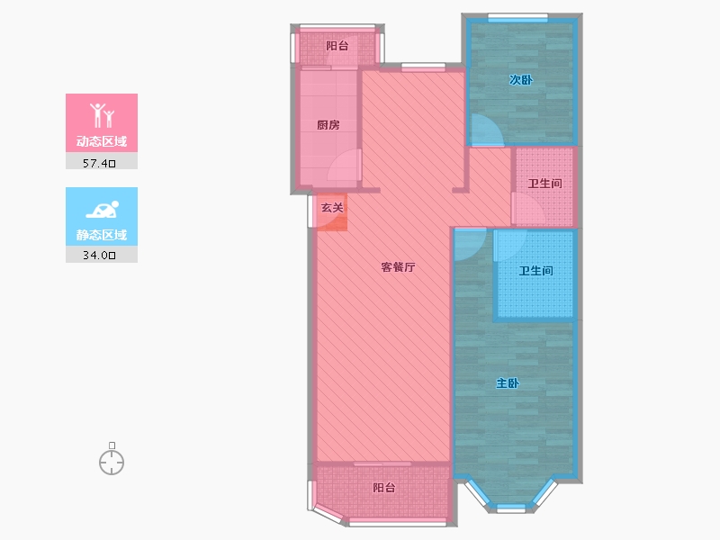 北京-北京市-益星园-82.17-户型库-动静分区