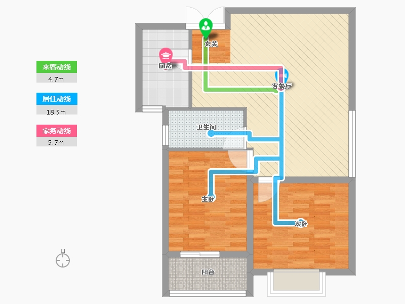 江苏省-徐州市-盛世豪庭-70.14-户型库-动静线