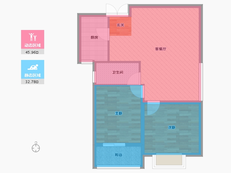 江苏省-徐州市-盛世豪庭-70.14-户型库-动静分区