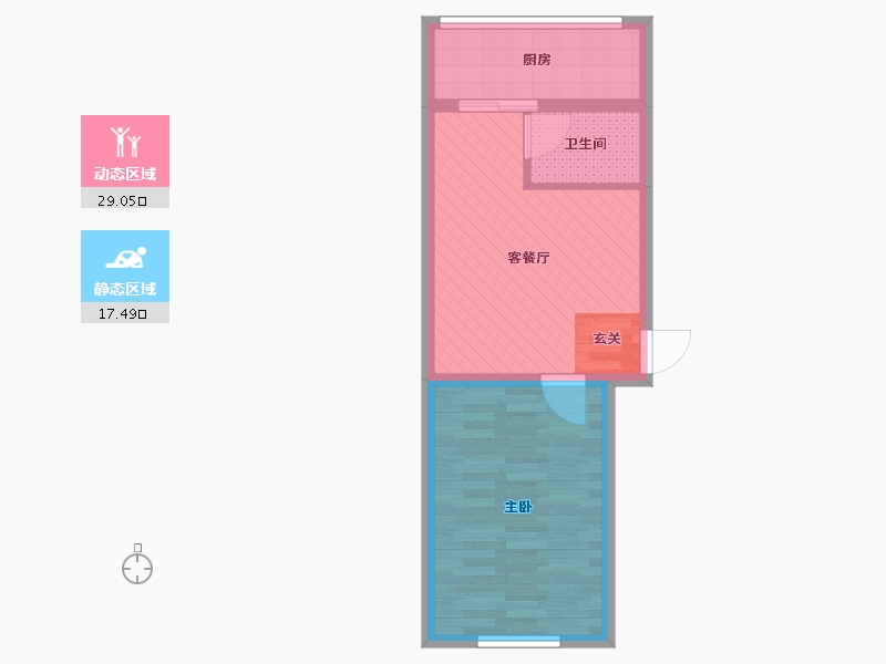 内蒙古自治区-包头市-朝阳小区一区-40.57-户型库-动静分区