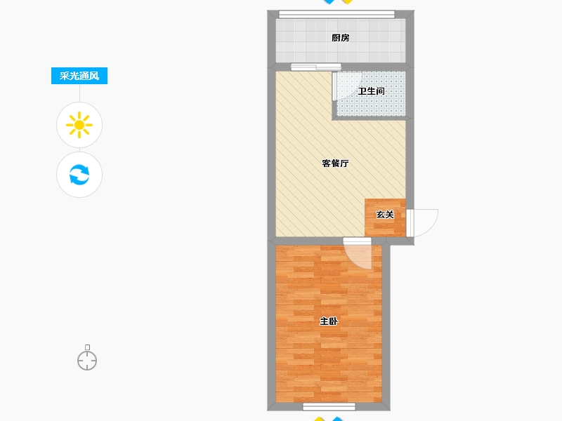 内蒙古自治区-包头市-朝阳小区一区-40.57-户型库-采光通风