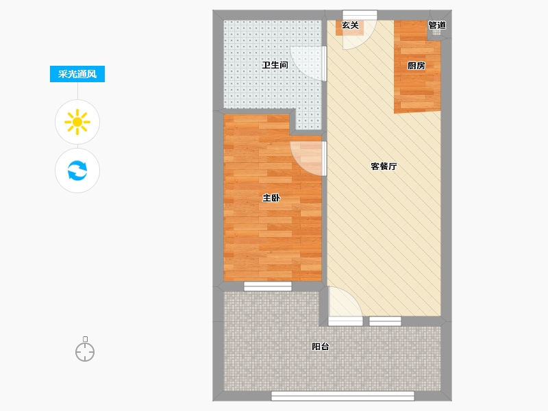 北京-北京市-岸上澜庭-45.97-户型库-采光通风