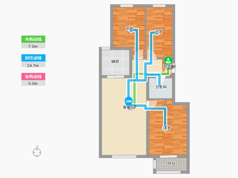 河北省-张家口市-荣庆家园-B区-82.39-户型库-动静线