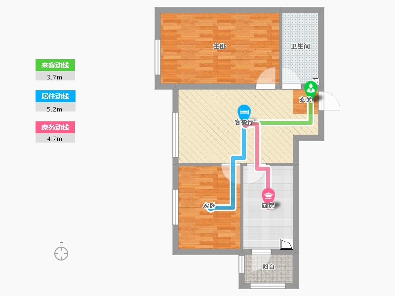 黑龙江省-哈尔滨市-征跃小区-64.00-户型库-动静线