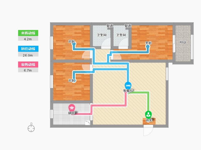 陕西省-咸阳市-林锦庭园-86.60-户型库-动静线