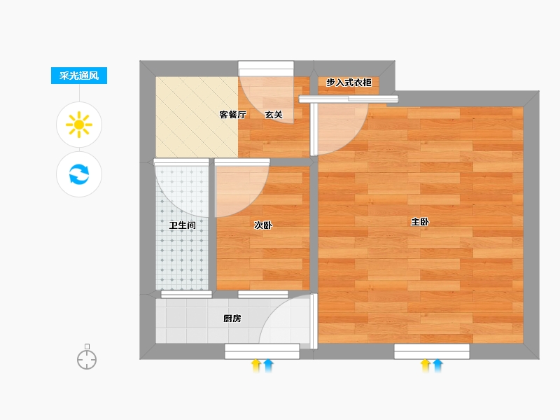 北京-北京市-铜厂子胡同46号楼-21.31-户型库-采光通风