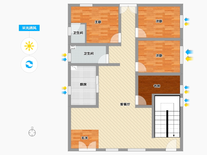 广东省-梅州市-五华县棉洋镇正上-112.99-户型库-采光通风