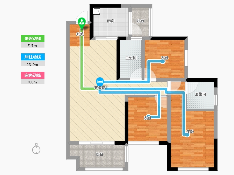 四川省-宜宾市-北新国际-84.49-户型库-动静线