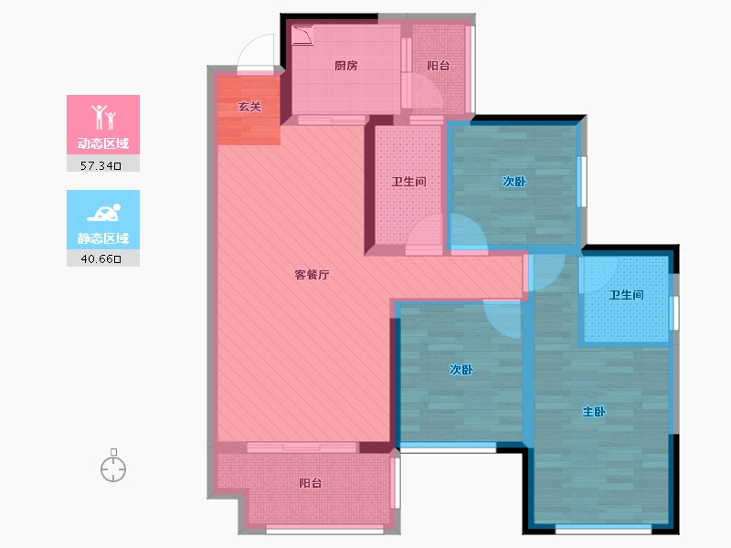 四川省-宜宾市-北新国际-84.49-户型库-动静分区