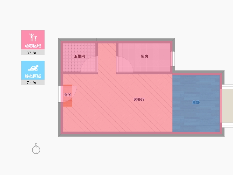 北京-北京市-远洋・新悦-33.70-户型库-动静分区