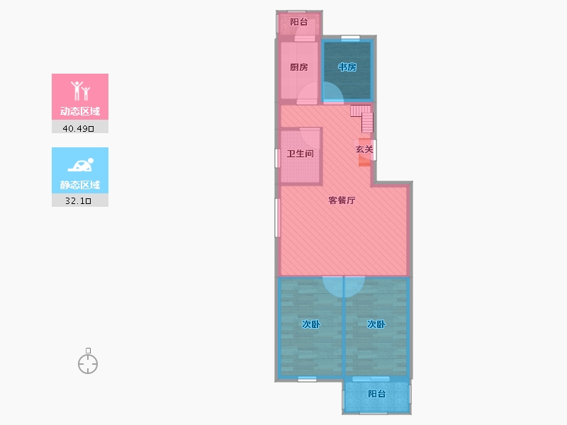 北京-北京市-世纪-63.71-户型库-动静分区